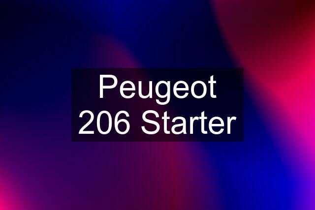 Peugeot 206 Starter