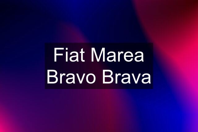 Fiat Marea Bravo Brava