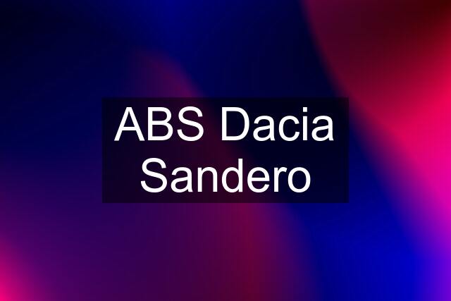 ABS Dacia Sandero