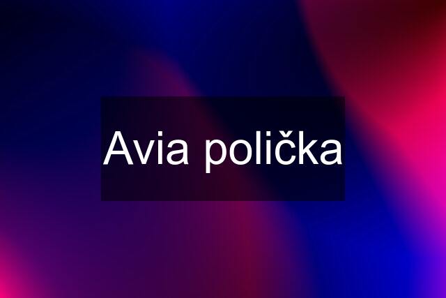 Avia polička