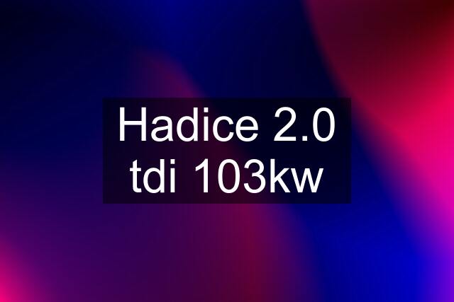 Hadice 2.0 tdi 103kw