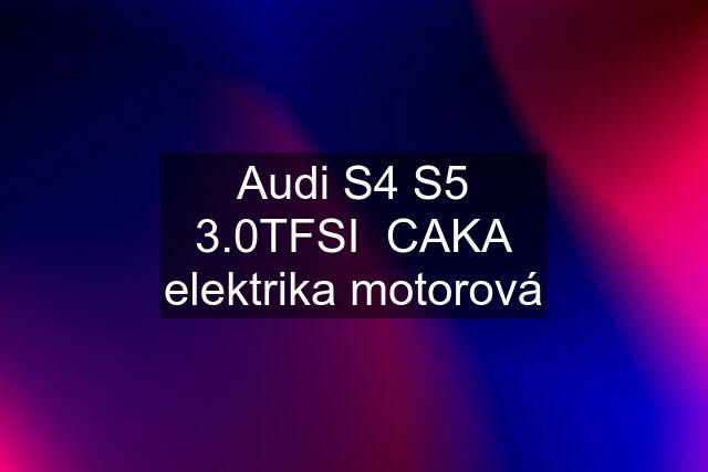 Audi S4 S5 3.0TFSI  CAKA elektrika motorová