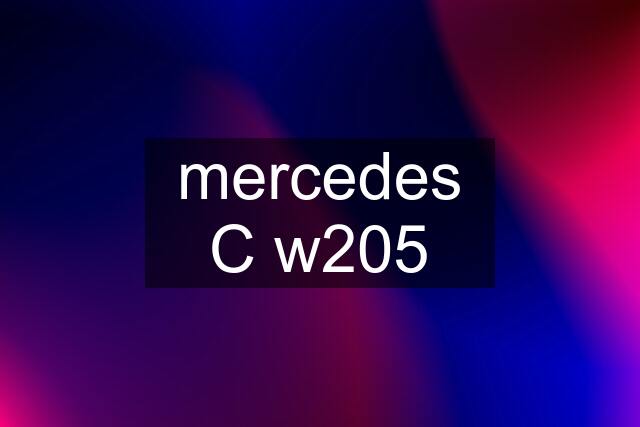 mercedes C w205