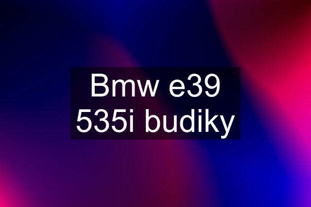 Bmw e39 535i budiky