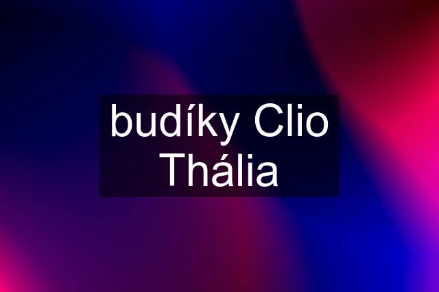 budíky Clio Thália