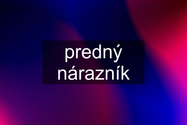 predný nárazník