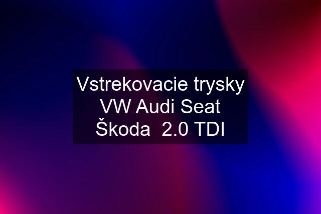 Vstrekovacie trysky VW Audi Seat Škoda  2.0 TDI