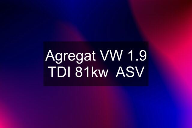 Agregat VW 1.9 TDI 81kw  ASV