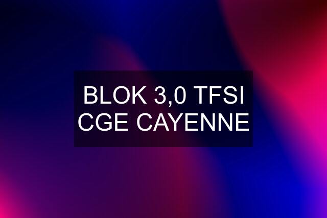 BLOK 3,0 TFSI CGE CAYENNE