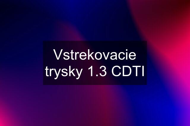 Vstrekovacie trysky 1.3 CDTI