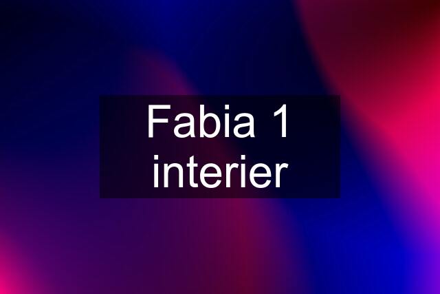 Fabia 1 interier