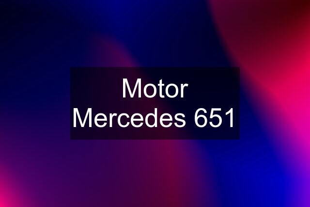 Motor Mercedes 651