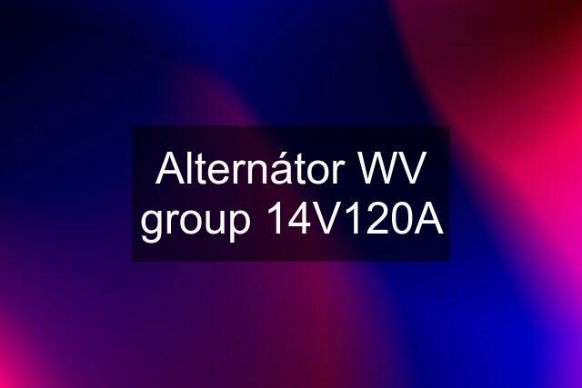 Alternátor WV group 14V120A