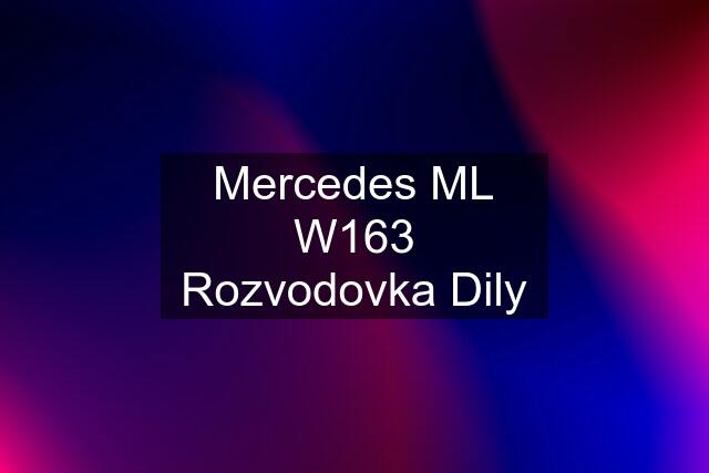 Mercedes ML W163 Rozvodovka Dily