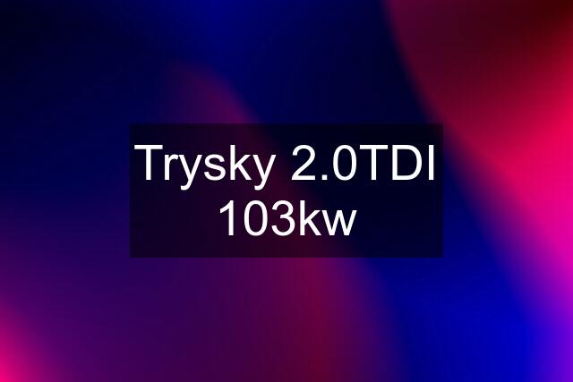 Trysky 2.0TDI 103kw