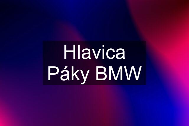 Hlavica Páky BMW