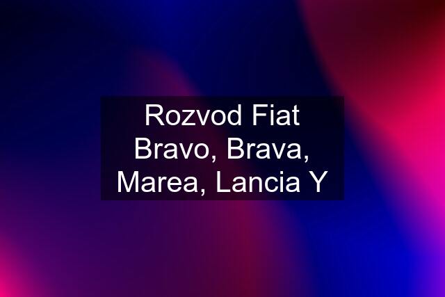 Rozvod Fiat Bravo, Brava, Marea, Lancia Y