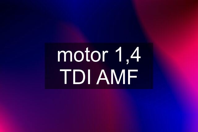 motor 1,4 TDI AMF