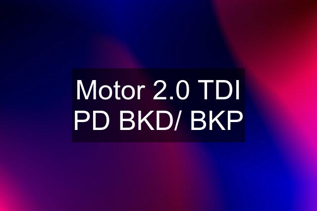 Motor 2.0 TDI PD BKD/ BKP