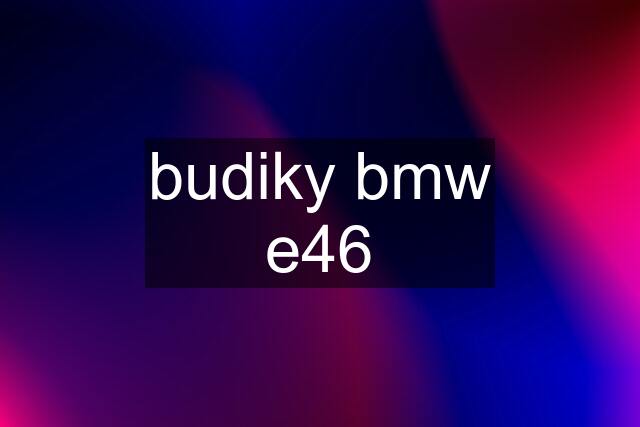 budiky bmw e46