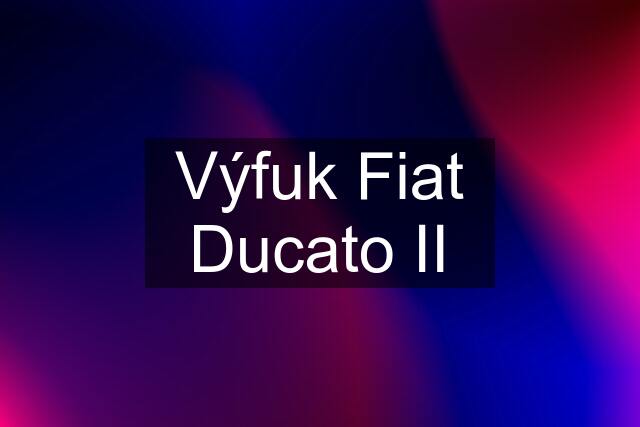 Výfuk Fiat Ducato II