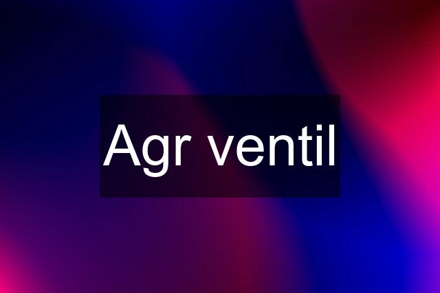 Agr ventil