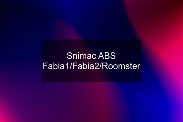 Snimac ABS Fabia1/Fabia2/Roomster