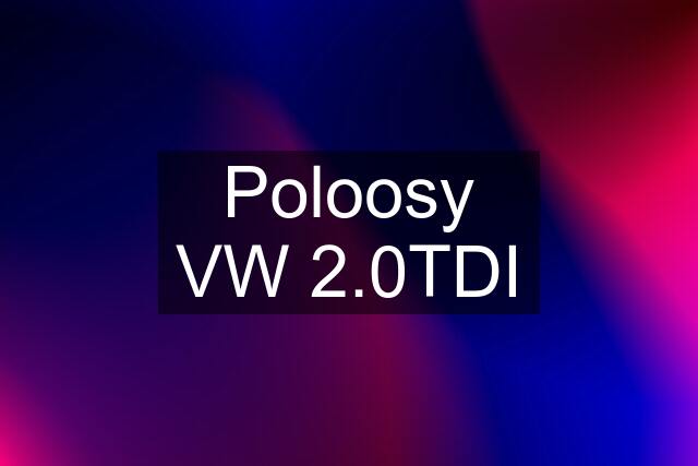 Poloosy VW 2.0TDI