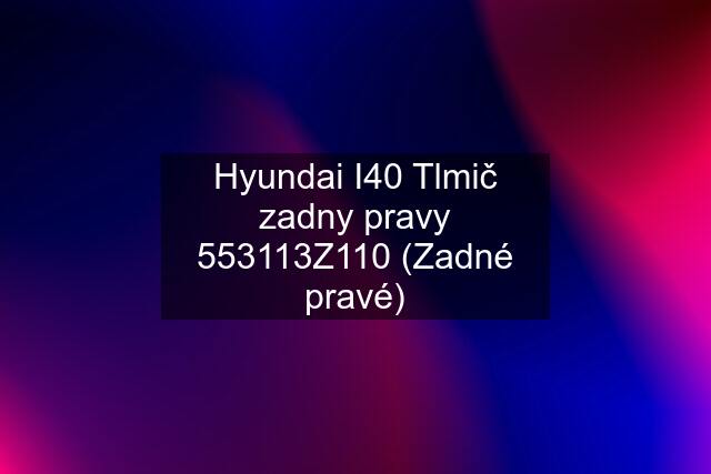 Hyundai I40 Tlmič zadny pravy 553113Z110 (Zadné pravé)