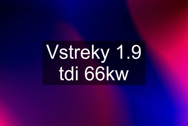 Vstreky 1.9 tdi 66kw