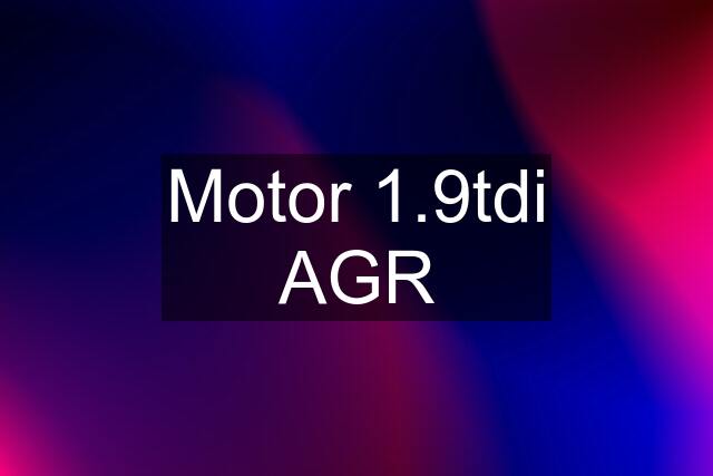 Motor 1.9tdi AGR