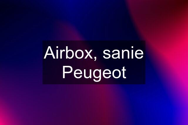 Airbox, sanie Peugeot