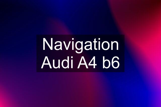 Navigation Audi A4 b6