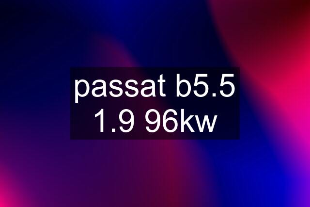 passat b5.5 1.9 96kw