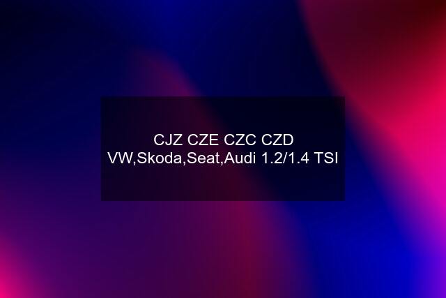 CJZ CZE CZC CZD VW,Skoda,Seat,Audi 1.2/1.4 TSI