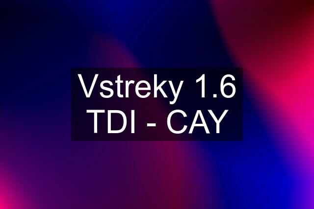 Vstreky 1.6 TDI - CAY