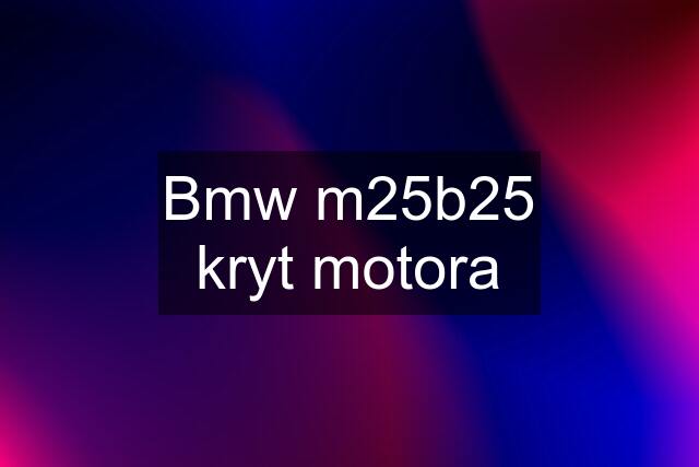 Bmw m25b25 kryt motora