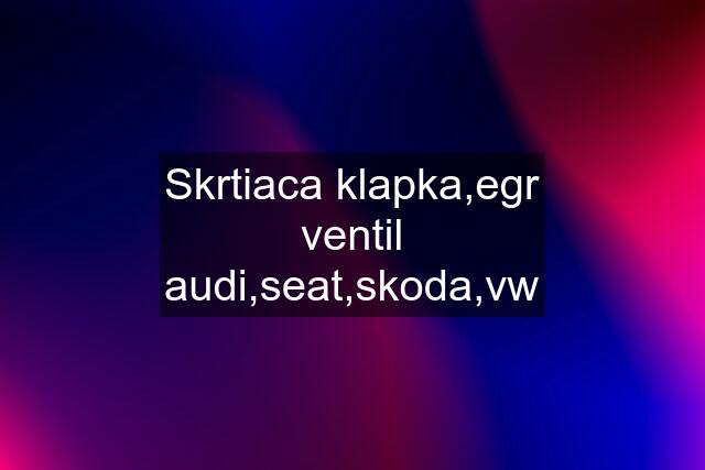 Skrtiaca klapka,egr ventil audi,seat,skoda,vw