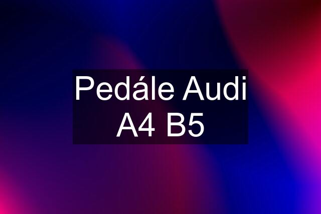 Pedále Audi A4 B5