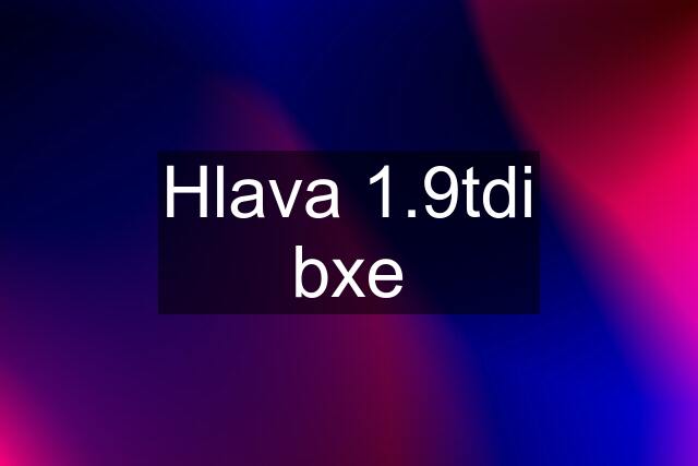 Hlava 1.9tdi bxe