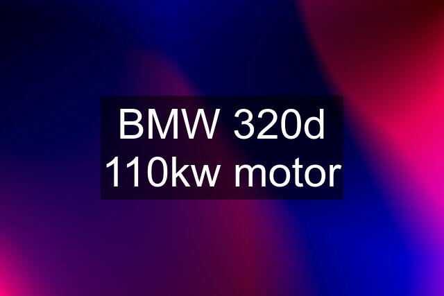 BMW 320d 110kw motor