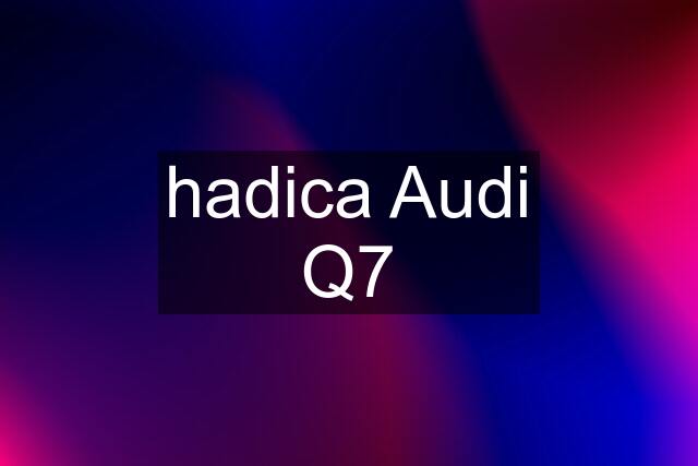 hadica Audi Q7