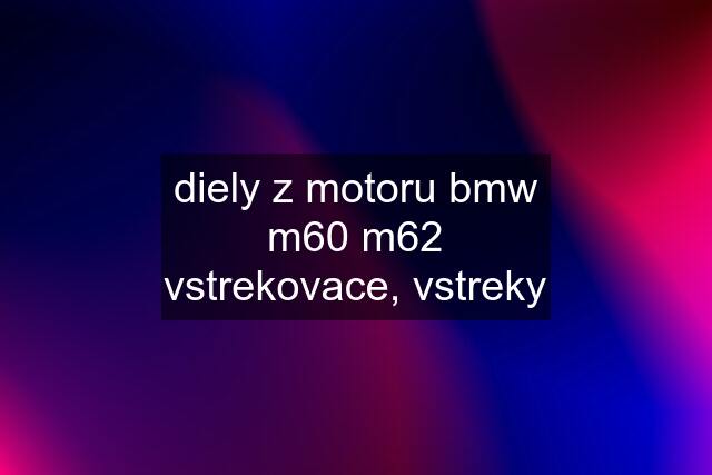 diely z motoru bmw m60 m62	vstrekovace, vstreky