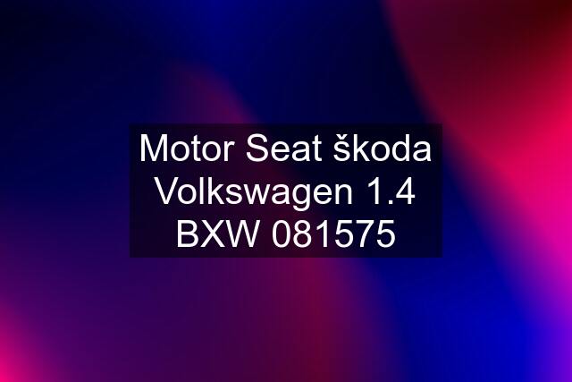 Motor Seat škoda Volkswagen 1.4 BXW 081575