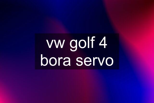 vw golf 4 bora servo