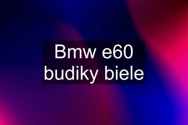 Bmw e60 budiky biele