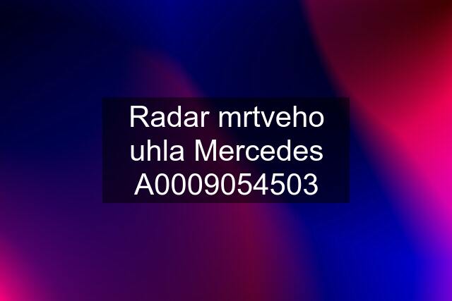 Radar mrtveho uhla Mercedes A