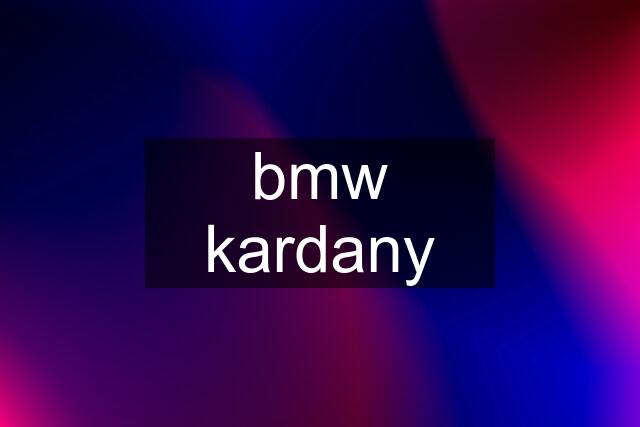 bmw	kardany