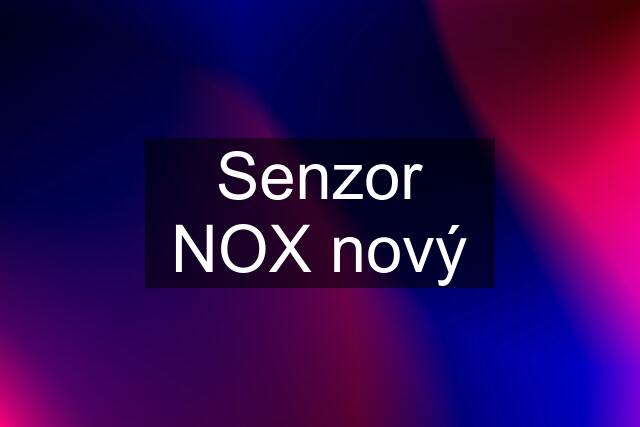 Senzor NOX nový