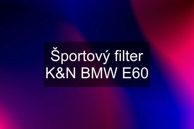 Športový filter K&N BMW E60